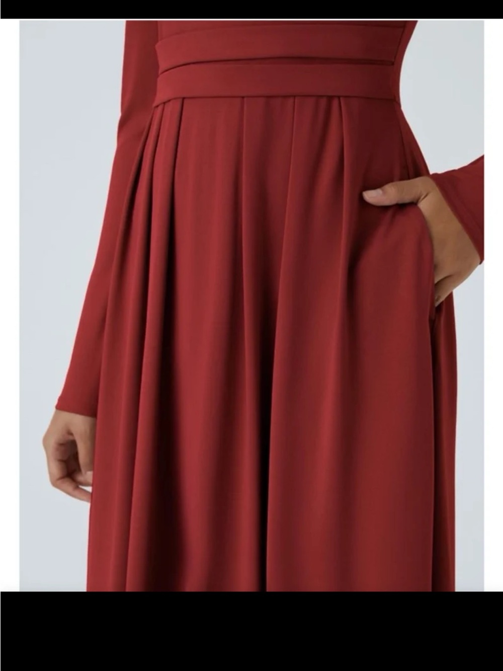 NWT Halara Mock-neck Long Sleeve Pocket Flare Maxi Casual Dress size XL - Picture 5 of 12